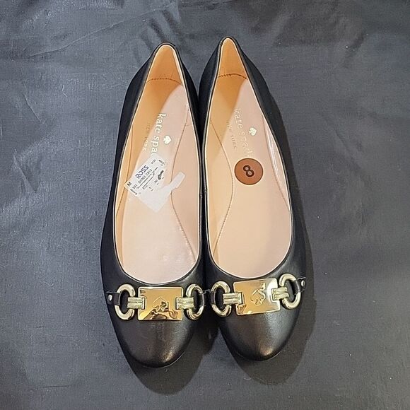 BRAND NEW PHOEBE FLAT IN BLACK LEATHER - Picture 3 of 14